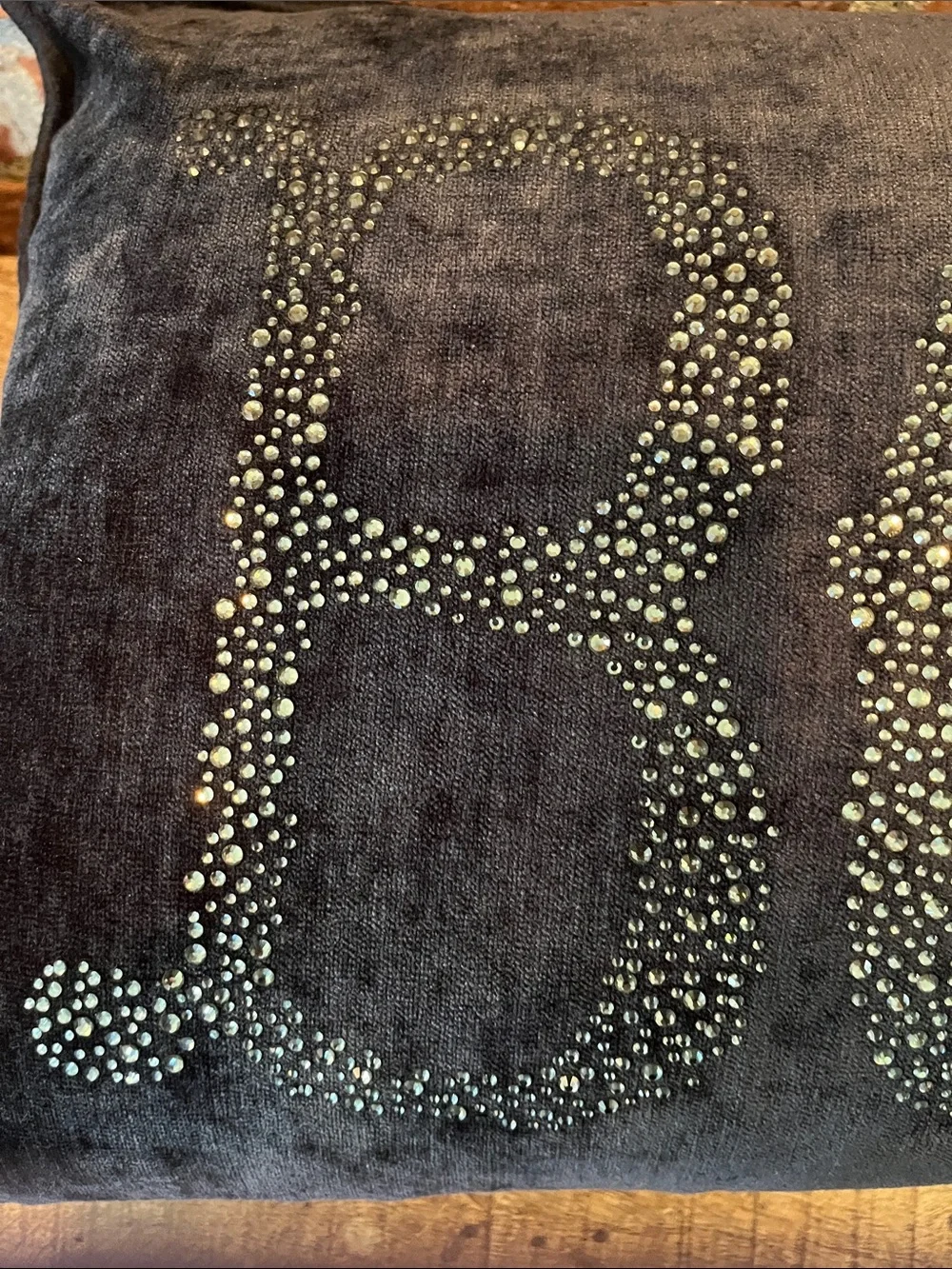 Black 'BOO!' Velvet Decorative Pillow - Designer Brand